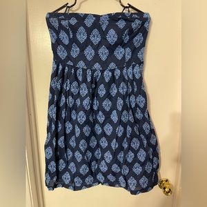 Blue printed dress 👗